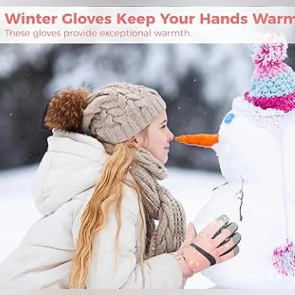 NWT Ski Gloves for Women, Touchscreen Winter Gloves, Warm Water-Proof Gloves